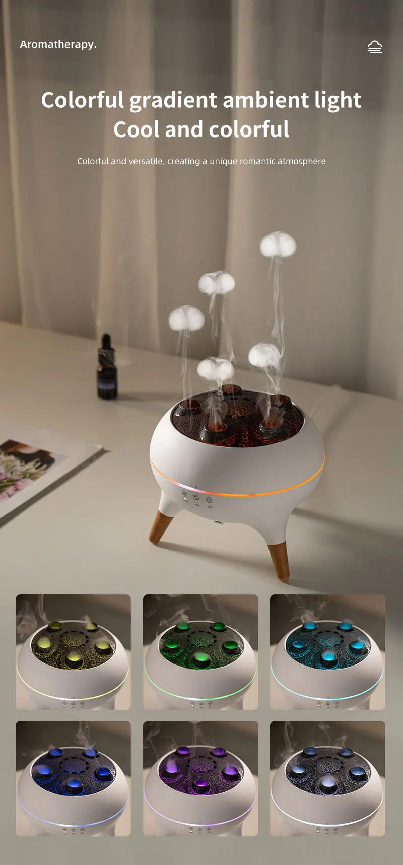 Humidificador en forma de medusa