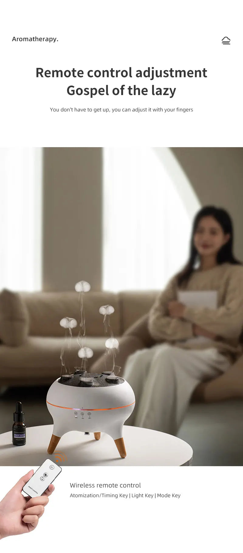 Humidificador en forma de medusa