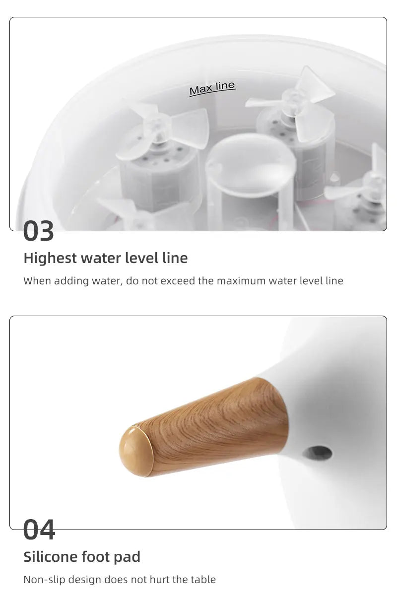 Humidificador en forma de medusa